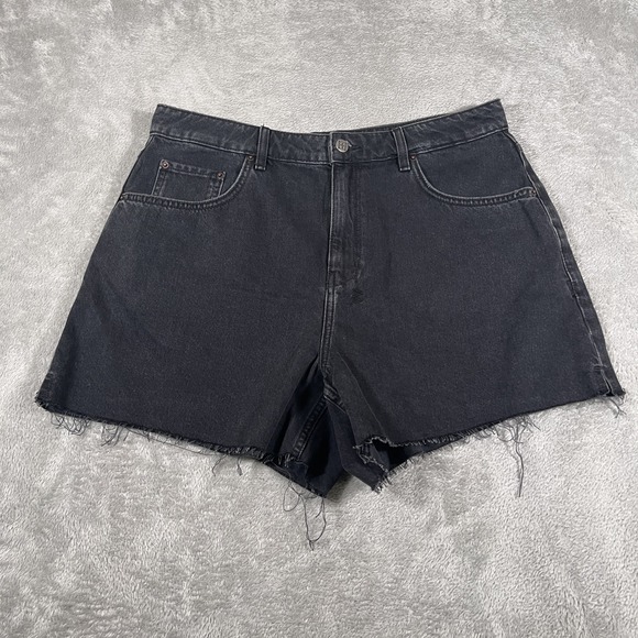 Ksubi Shorts Mens 34 Denim Raw Hem‎ Distressed Patch Heroism Urban Streetwear